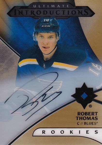 AUTO RC karta ROBERT THOMAS 18-19 UD Ultimate Introductions Rookies Autograph Gold číslo UI-2